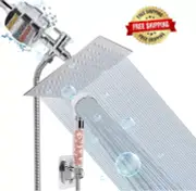 Sistema De Cabezal Ducha Regaderas Con Manguera 8'' Para Baño Modernas Lluvia US