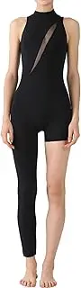 [Dance Elite] Strike Unitard for Women - Long Sleeved Unitard, Nylon Spandex and Net