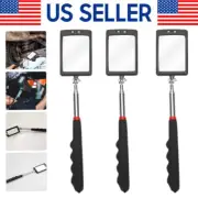 LED Lighted Mechanic Inspection Mirror Telescoping illuminate Swivel Extendable