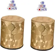 SUPVOX 2 Sets PU Dice Cup with Dices Each Game Dice Shaker for Pub Ktv and Bar Fun Easy to Clean Skid Design for Parties and Gatherings