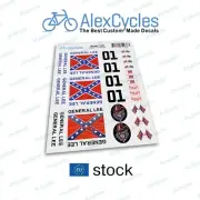 RC Car Tamiya HPI GENERAL LEE DUKE OF HAZZARD 1/25 Scale Decals Stickers Cut Kit