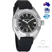 Vostok Amphibian Russian 670923 Mens Diver Black Mechanical Watch