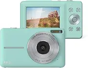 1080P HD Digital Camera Video Compact Camera, 2.4-inch Display, 16x Digital, Digital Camera for Girls, Boys, Adults and ren Green