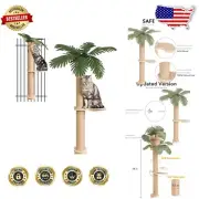 Durable Wall-Mounted Cat Shelf with Sisal Scratching Post - Modern Design