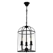 Clovelly 3 Light Pendant Light Black - CLOV3PBLK