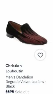 CHRISTIAN LOUBOUTIN Men's Dandelion Degrade Velvet Loafers In Black. 41/8. $895