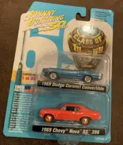 Johnny Lightning 50 Years 2 Pack 1969 Chevy Nova and Dodge Coronet