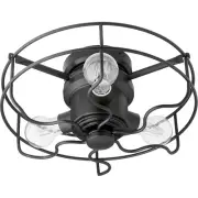 NOIR (BLACK) CAGE LIGHT KIT BY QUORUM; LIGHT KIT ONLY!