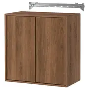 EKET wall cb with 2 doors, walnut effect, 70x35x70 cm