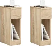 Set of 2 Bedside End Table Sofa Table with Drawer | FREE AND FAST SHIPPING AU