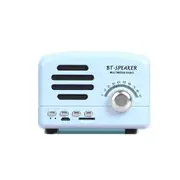 Retro Mini Bluetooth Speaker Wireless Speakers Super Bass Music Loudspeakers Support Tf Card Fm Radio Blue