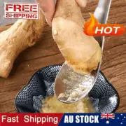 Silver Stainless Steel Lemon Zester Ginger Grater Garlic Grinding Tool Spoon CE