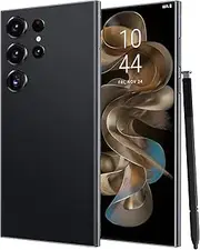 [Jopuzia] I24 Ultra Cell Phone, 5G Smartphone with S Pen, 8GB+256GB Full Netcom Phone, 6800mAh Battery 6.8" FHD+ Display 120Hz 80MP Camera, GPS/Face ID/Dual SIM Phone（Phantom Black）