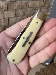 NEW 2007 Great Eastern Cutlery 73 Beaver Tail White Bone GEC Pocket Knife