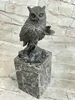 Prey Owl Bird Bronze Marble Sculpture Statue HotCast Lost Wax Figurine Art Deco