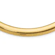 14K Yellow Gold 10mm Domed Omega Necklace