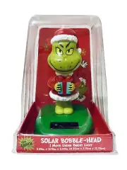 The Grinch Christmas Santa Solar Bobble Head 5” TALL - NEW