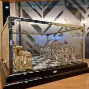 Luxurious Asfour Crystal Handcrafted Chess Set Encased in an Elegant Glass Box