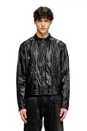 [Diesel] Diesel - Biker jacket in shiny ripstop - Jackets - Man - Black 44 Black