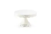 Grace Teaware White Victorian Fine Porcelain 8" Cake Stand