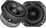 Super Tweeter 4 Inch TPT-ST25 Black, 8 Ohm, 900 Watts Max, 107 dB, 1.5 in Voice Coil, HIgh Sensitivity, Slim Profile Bullet Tweeters Speakers for Pro Audio (Pair)