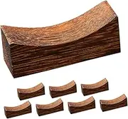 BESTOYARD 8Pcs Japanese Wooden Chopstick Rest Holder Stable Placement Dishwasher Safe Elegant Kitchen Utensils Accessory for Spoons and Forks Minimalist Tableware for Dining