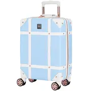 Rock Vintage 54cm Carry On Hardsided Luggage - Sky Blue