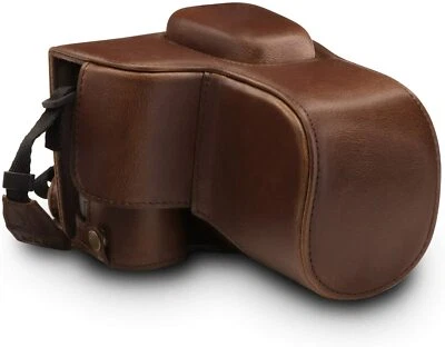 Megagear MG1536 Nikon D3500 Ever Ready Leather Camera Case and Strap Dark Brown