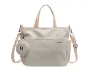 Large Canvas Tote Bags - Women Laptop Tote Crossbody Bag Canvas Handbag Shoulder Bag,White