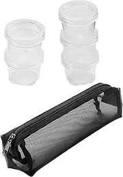 Amagogo 5X Camping Seasoning Bottles with Carrying Bag Empty Cans Spice Containers Portable Spices Jars for Picnic Traveling Hiking
