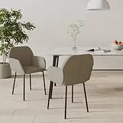 Dining Chairs 2 pcs Light Grey Velvet,Kitchen & Dining Room Chairs-344701