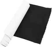 DOITOOL Self-Adhesive Book Cover Cloth Jacket Peel Student Reusable Book Covers and Bookbinding Materials Protectors Small Book Cover Material for Book Rebinding Fabric Linen Black