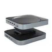 12in1 USB-C Hard Drive Enclosure Docking Station for Mac Mini M1/M2 Enclosure 42