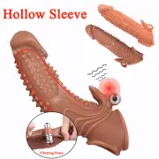 Male Cock Girth Enlarger Enhancer Penis Extension Extender Sheath SleeveCondoms