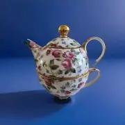 Tea For One Porcelain Floral Set