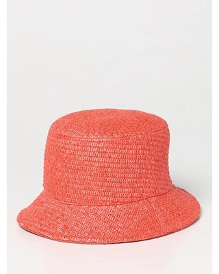 Weekend Max Mara Paper Straw Bucket Hat Women Red