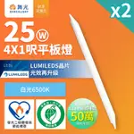 2入組 舞光 新升級節能/環保雙認證 節標/環標 LED柔光平板燈 4呎X1呎 25W 輕鋼架面板燈(白光)