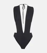 [Saint Laurent] Saint Laurent Halterneck swimsuit UK 8 black