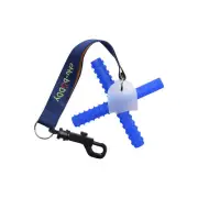 Chubuddy Chew Holder Embroidered Green with Blue Sensory University Chew Stixx*