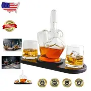 Clear Glass Middle Finger Decanter - Perfect Novelty Gift for Wine Lovers