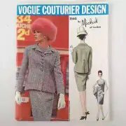 VTG Vogue 1565 Sewing Pattern UNCUT Sleeveless Dress Jacket Misses 10 31" Bust