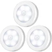 3 Pack Cordless Battery-Powered Motion Sensor Light Closet Lights Stair Lights