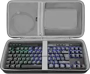 Geekria TKL Keyboard Case, Hard Shell Travel Carrying Bag for 87 Key Gaming Keyboard and Mouse Combo, Compatible with Corsair K70 RGB Tenkeyless, Keychron V3 Max TKL (Dark Gray)