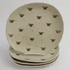 4 Spectrum Designz Barney Bee Repeat Salad Plates Farmhouse Country Bumblebee B