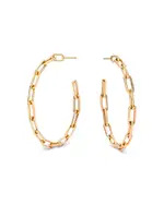 Walters Faith 18K Rose Gold Saxon Chain Link Hoop Earrings