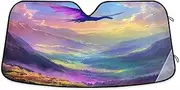 Dragon Valley Purple Sunshield for Car Windshield Front Window Car Sun Shade for Most Sedans SUV Truck Medium