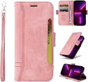 Cover Compatible with Oppo A16 / A16s [Shell + PU Leather],Compatible with Oppo A56 5G Card Slot Flip Stand Magnetic Clasp Pink