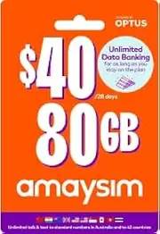 Amaysim Prepaid Sim Card Starter Pack - $30
