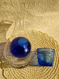 在飛比找Yahoo!奇摩拍賣優惠-中古vintage孤品，超美的日式酒壺，琉璃云紋酒杯，清酒杯