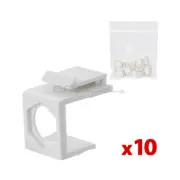 Blank Keystone Insert with Hole for Wall Plate RCA F BNC Connectors White 100PCS